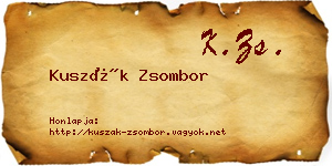 Kuszák Zsombor névjegykártya
