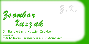 zsombor kuszak business card