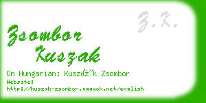 zsombor kuszak business card